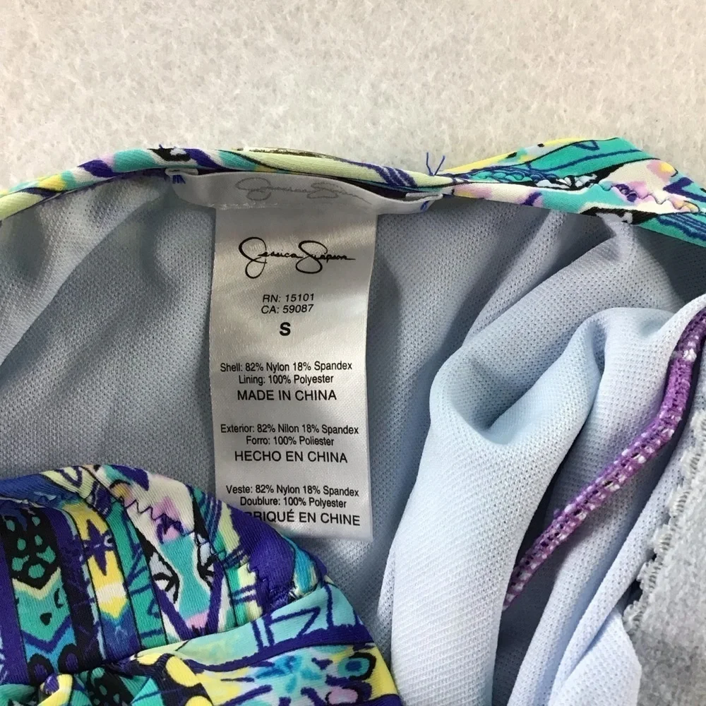 Jessica Simpson Women’s Totem V-Wire Bandeau Maillott One Piece Swimmingsuit wit